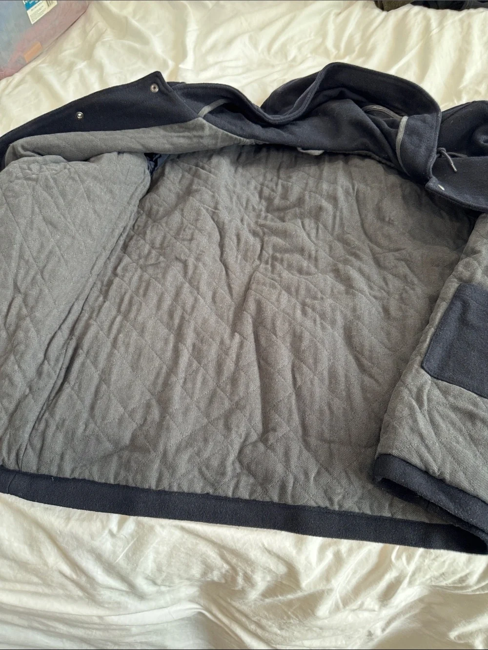 J. Crew Men's Hooded Pea Coat in Navy